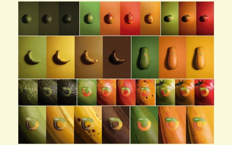 Kolumbijský prodejce prodlužuje životnost ovoce a zeleniny pomocí nálepek zralosti