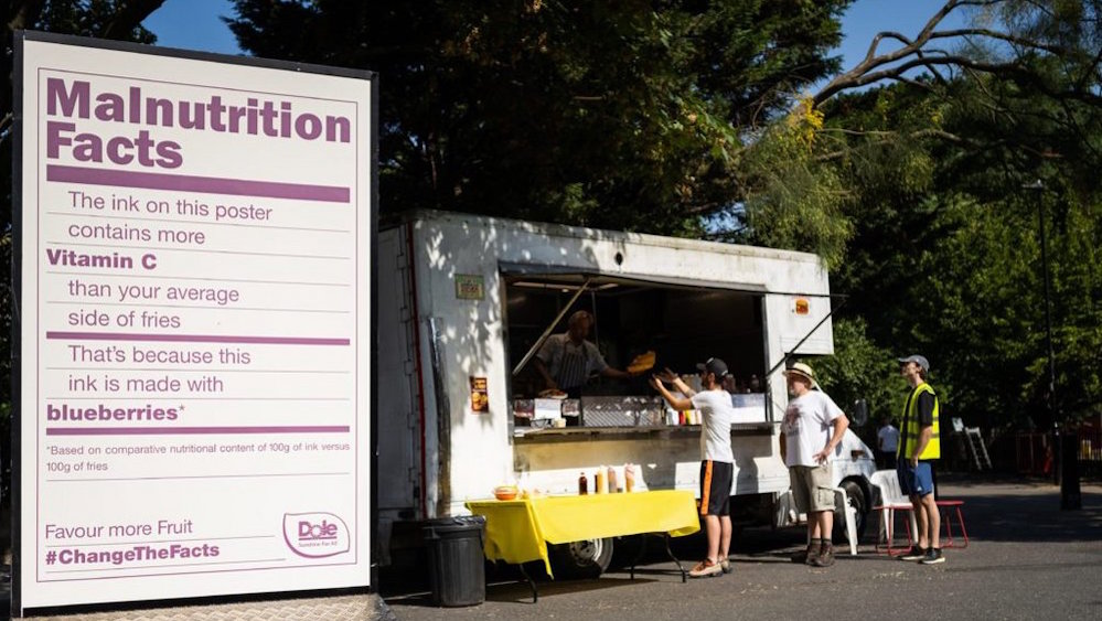 Billboardy Dole Sunshine Company jsou výživnější než kuřecí nugetky